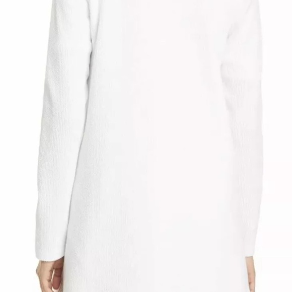 Eileen Fisher Womens Jacket White Size S/P Textured Side-Slit $258 - Picture 2 of 9